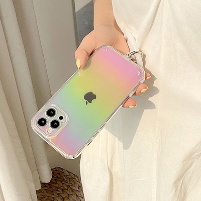Διάφανη θήκη σιλικόνης για iPhone12 με δαχτυλίδι μεταφοράς
