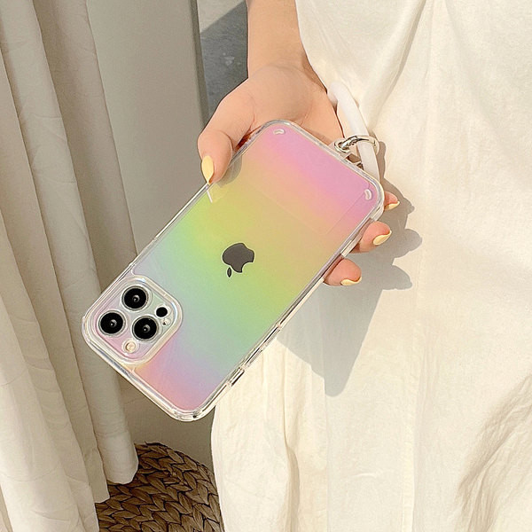 Silikona caurspīdīgs maciņš priekš iPhone12 ar pārnēsāšanas gredzenu