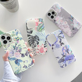 Silikonska maska sa cvjetnim uzorkom za iPhone