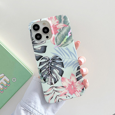 Silikonska maska sa cvjetnim uzorkom za iPhone