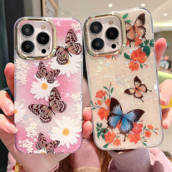 Θήκη σιλικόνης για iPhone με πεταλούδες