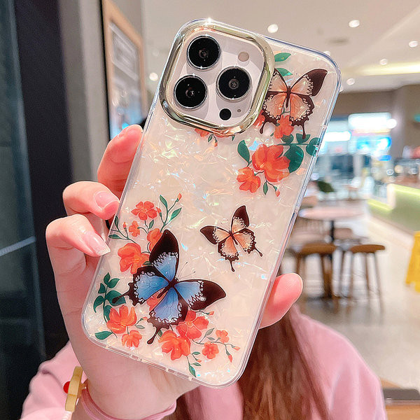 Θήκη σιλικόνης για iPhone με πεταλούδες