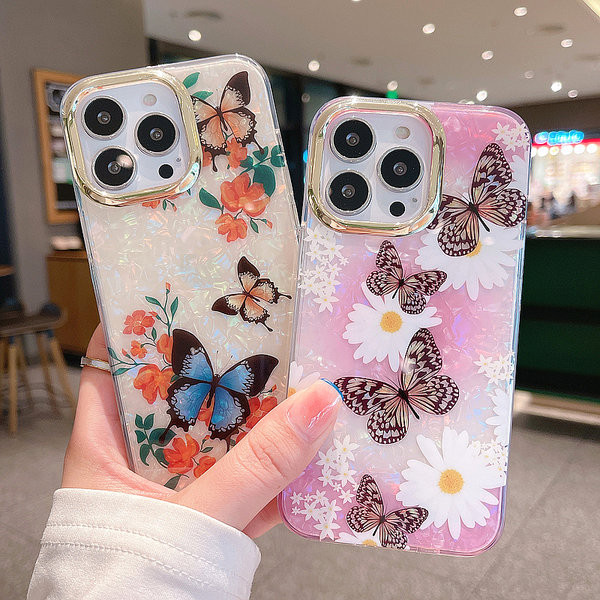 Θήκη σιλικόνης για iPhone με πεταλούδες