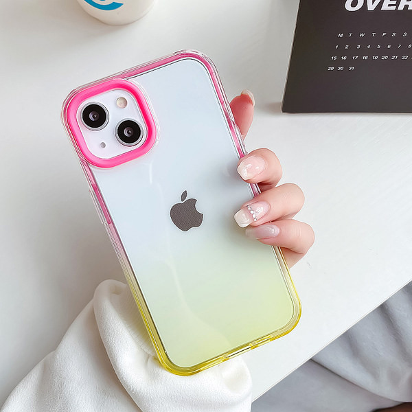 Átlátszó szilikon tok iPhone-hoz irizáló színekkel