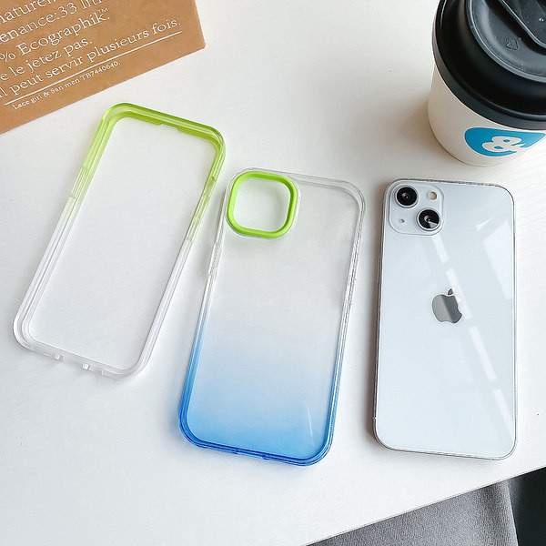 Átlátszó szilikon tok iPhone-hoz irizáló színekkel