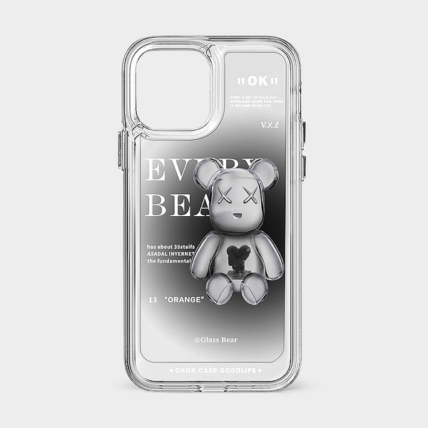 Husa de ursuleti din silicon pentru telefonul mobil iPhone