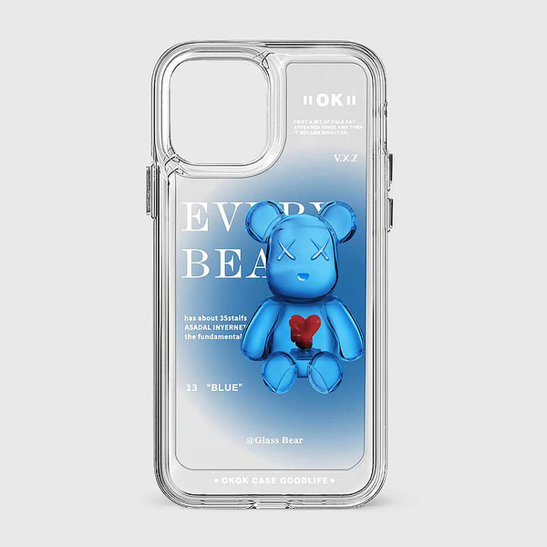 Husa de ursuleti din silicon pentru telefonul mobil iPhone