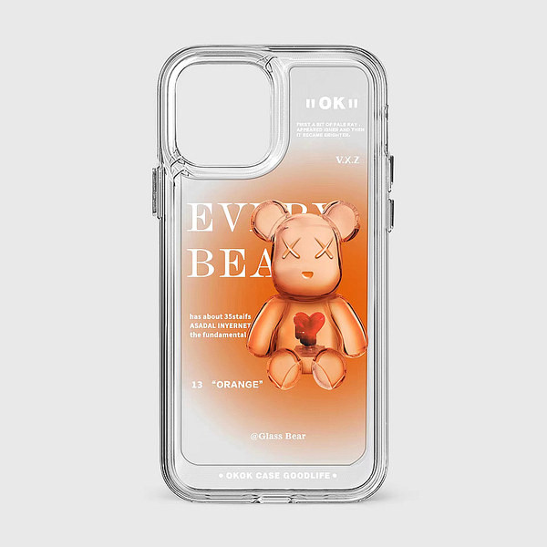 Husa de ursuleti din silicon pentru telefonul mobil iPhone