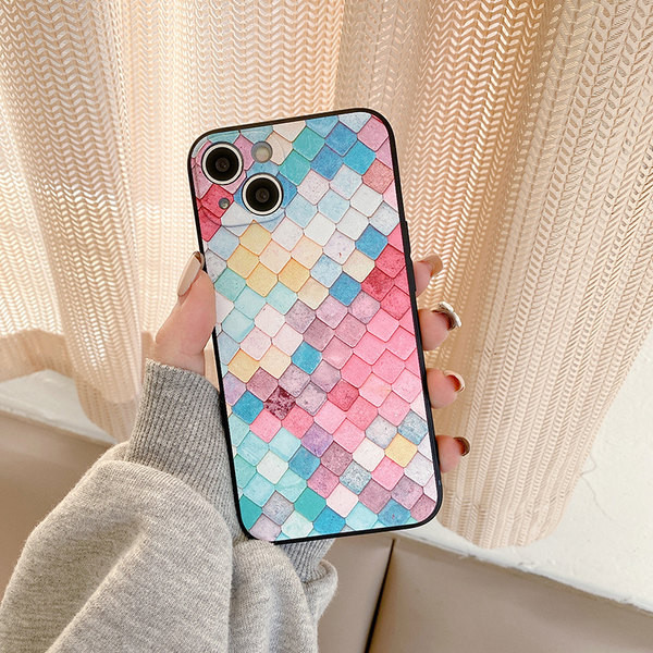 Модерен силиконов калъф в два цвята за  iPhone