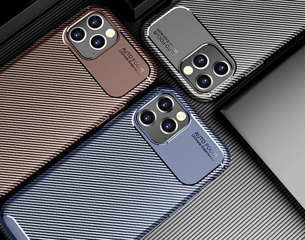 Silikona maciņš melnā, zilā un brūnā krāsā - piemērots iPhone 12pro Max