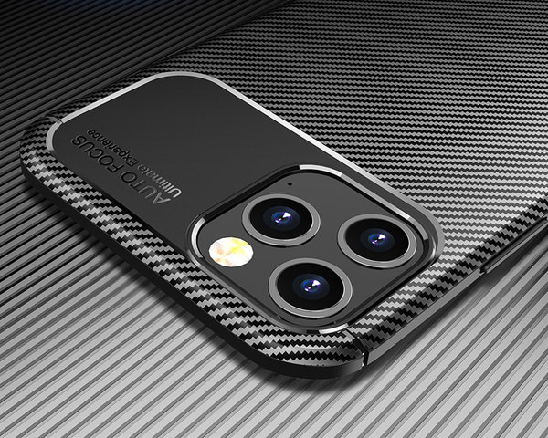 Silikona maciņš melnā, zilā un brūnā krāsā - piemērots iPhone 12pro Max