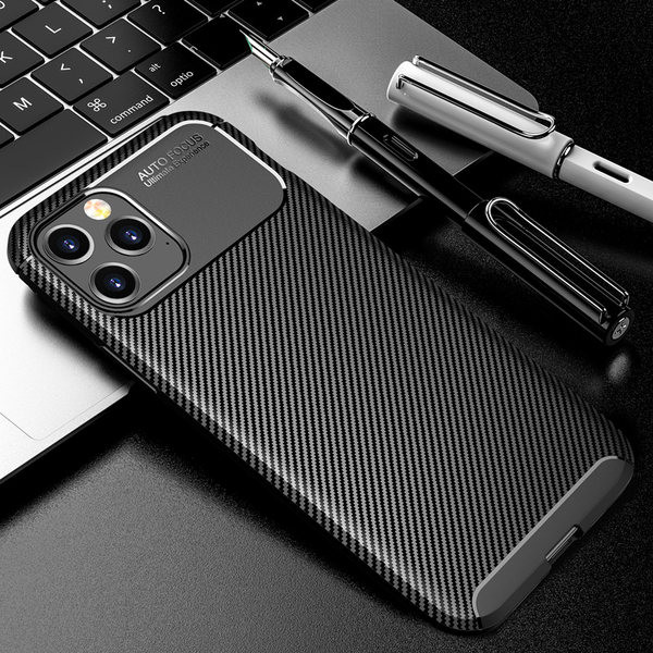 Silikona maciņš melnā, zilā un brūnā krāsā - piemērots iPhone 12pro Max