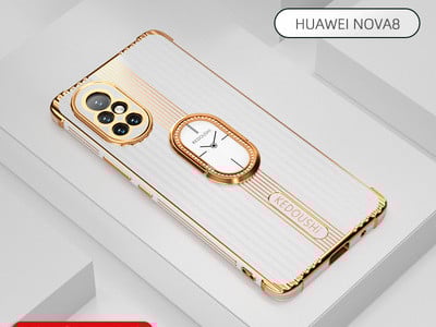 Huawei Nova8 ümbris, mille tagaküljel on analoogkell