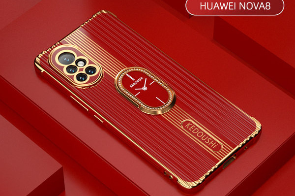 Huawei Nova8 futrālis ar analogo pulksteni aizmugurē