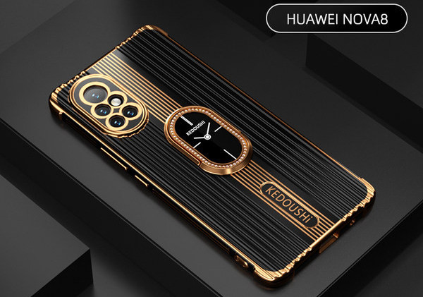 Huawei Nova8 futrālis ar analogo pulksteni aizmugurē