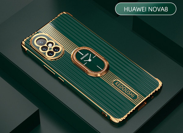 Huawei Nova8 futrālis ar analogo pulksteni aizmugurē