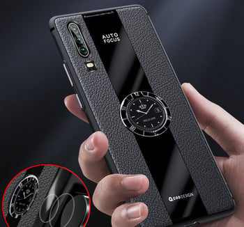 Силиконов калъф за  Huawei P30и P30Pro с аналогов часовник на гърба