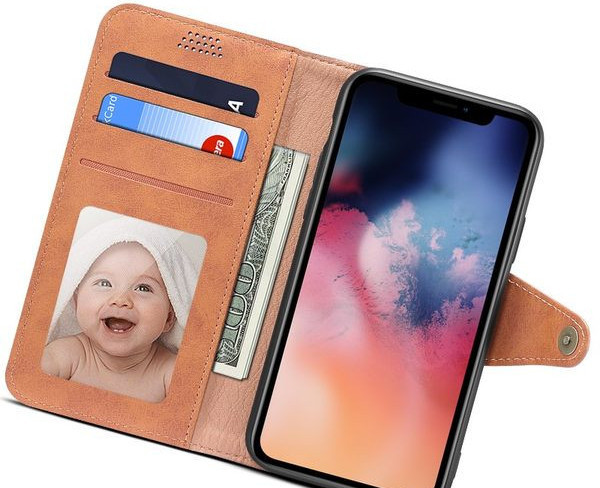 Husa din imitatie din piele pentru iPhone 11 si 11 Pro