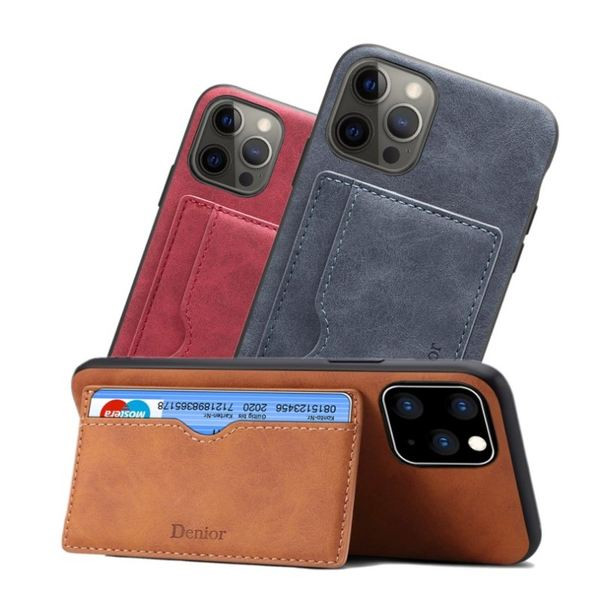 Mākslīgās ādas maciņš priekš iPhone ar dokumentu nodalījumu