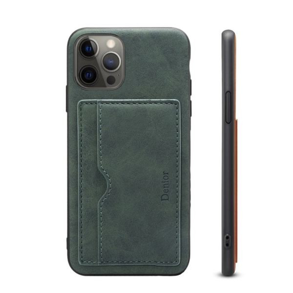 Mākslīgās ādas maciņš priekš iPhone ar dokumentu nodalījumu