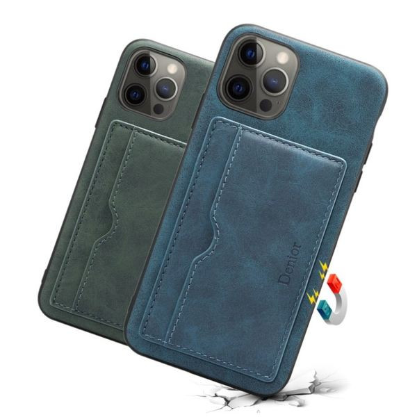 Mākslīgās ādas maciņš priekš iPhone ar dokumentu nodalījumu