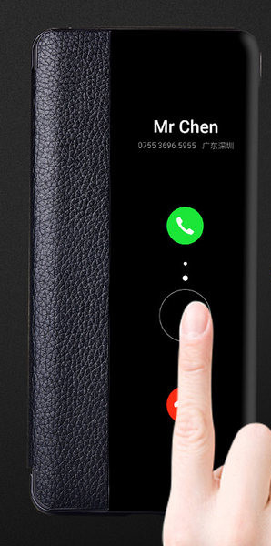 Изчистен кожен калъф за Huawei 