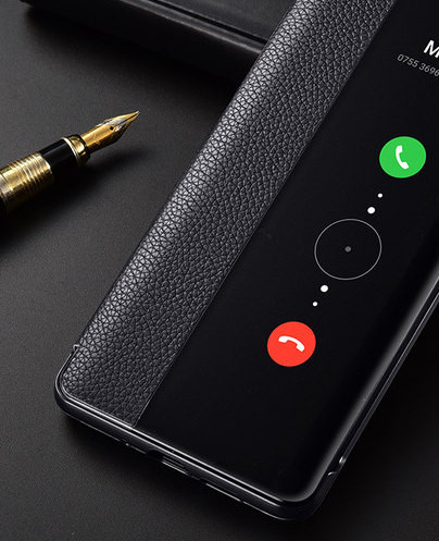 Изчистен кожен калъф за Huawei 