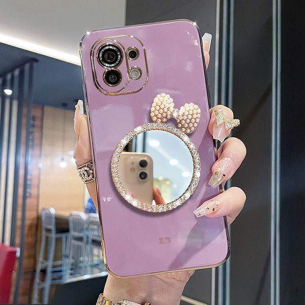 Silikonska maska sa zrcalnim ukrasom i kamenčićima za Xiaomi