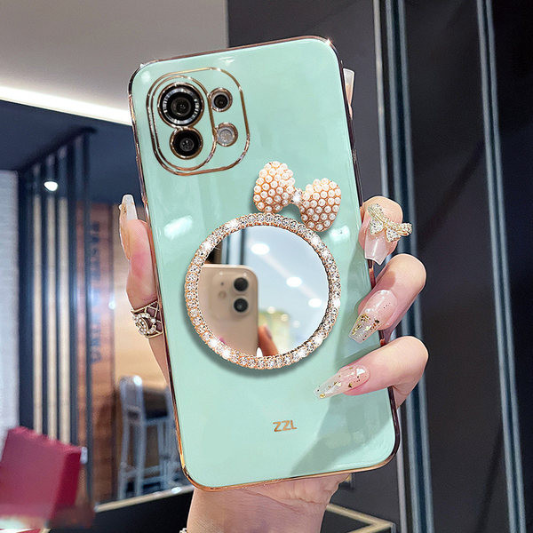 Silikonska maska sa zrcalnim ukrasom i kamenčićima za Xiaomi