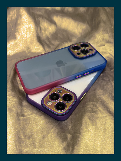 Husa din silicon cu culori irizate pentru iPhone