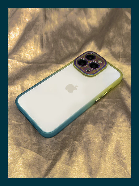 Husa din silicon cu culori irizate pentru iPhone