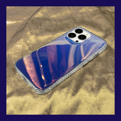 Fényes részecskékkel ellátott szilikon tok iPhone-hoz