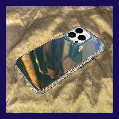 Fényes részecskékkel ellátott szilikon tok iPhone-hoz