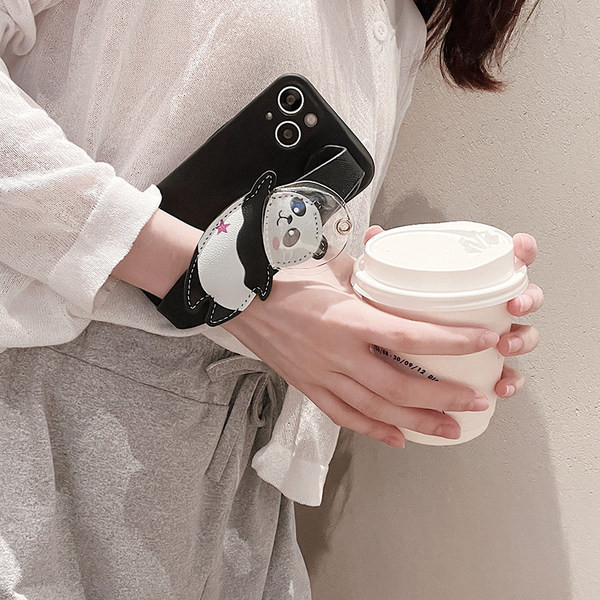 iPhone`ile sobiv nahkrihmaga silikoonümbris