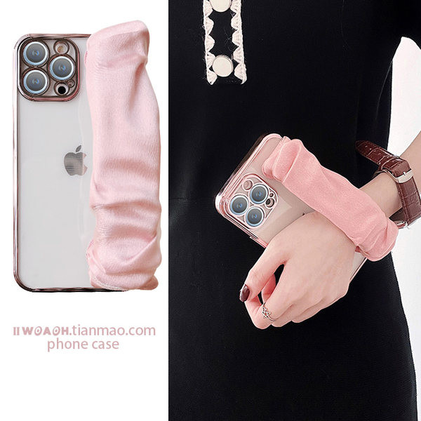 Sieviešu silikona maciņš priekš iPhone ar mežģīņu turētāju