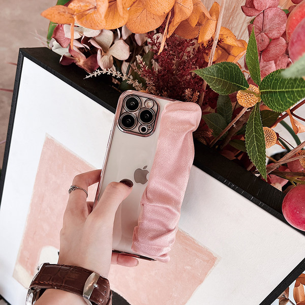 Sieviešu silikona maciņš priekš iPhone ar mežģīņu turētāju