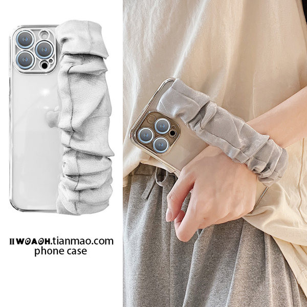 Caurspīdīgs silikona maciņš ar turētāju priekš iPhone