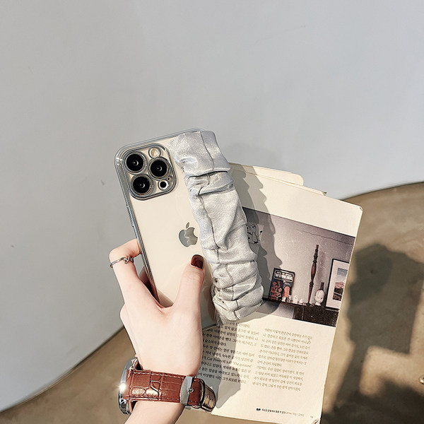 Caurspīdīgs silikona maciņš ar turētāju priekš iPhone