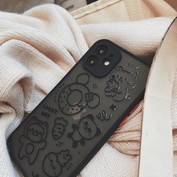 IPhone melns silikona maciņš ar apdruku