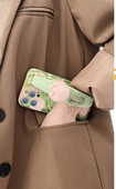 Hoidja ja 3D tulbi kaunistusega silikoonümbris iPhone`ile