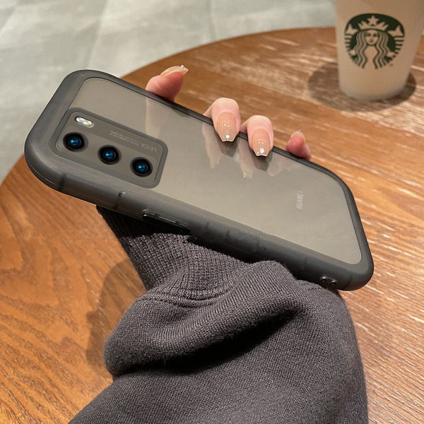 Jednobojna silikonska maska u bijeloj i crnoj boji - pogodna za Huawei