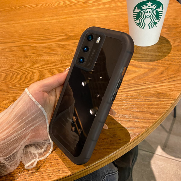 Jednobojna silikonska maska u bijeloj i crnoj boji - pogodna za Huawei