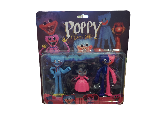 Фигурки Huggy Wuggy, Пластмасови, 3 броя комплект