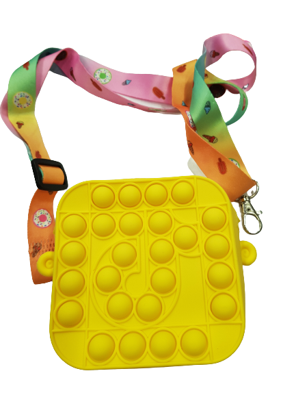 Чанта Tik Tok, Силиконова, Жълт, 10х10см