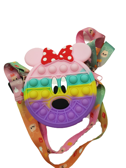 Чанта Minni Mouse, Силиконова, Многоцветна, 10 см