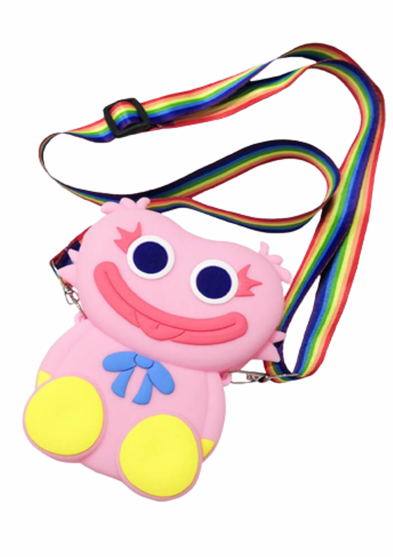 Чанта Huggy Wuggy, Силиконова, Син/Розов