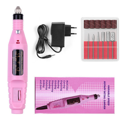 Kompaktna električna turpija za nokte sa 6 nastavaka