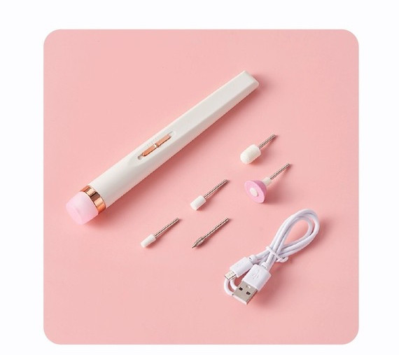Electric nail file with several attachments