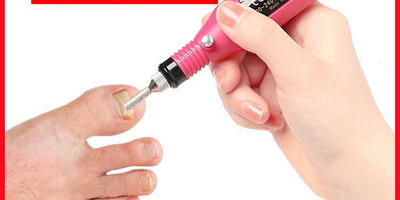 Electric file complete with attachments for manicure and pedicure