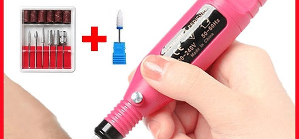 Ηλεκτρική λίμα πλήρης με συνημμένα για μανικιούρ και πεντικιούρ